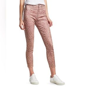 7 for all mankind ankle skinny rose leopard jeans Size 25
